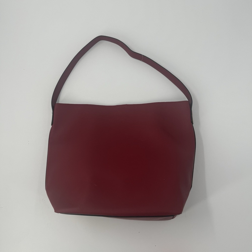 K Carroll Accessories Red Shoulder Bag Hobo Faux Leather Minimalist